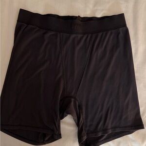 SKIMS brown soft rib boxers